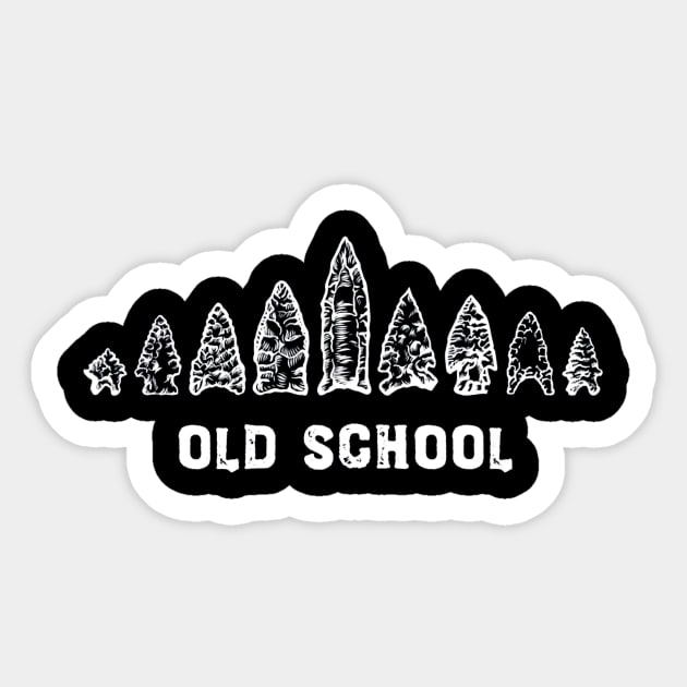 Archery Hunting Old School Arrow Heads Sticker by Kiwistore